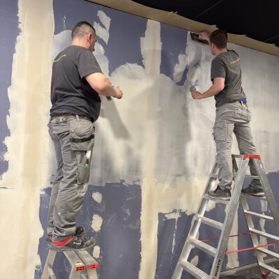 Fugenverspachtelung an Trockenbauwand
